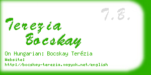 terezia bocskay business card
