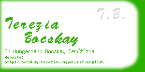 terezia bocskay business card